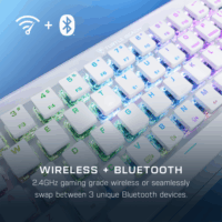 Turtle Beach Vulcan II Mini Air Mechanikus Vezetékes és Wireless Gaming Billentyűzet DE - Fehér