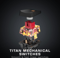 Turtle Beach Vulcan TKL AIMO Mechanikus Vezetékes Gaming Billentyűzet DE - Fekete