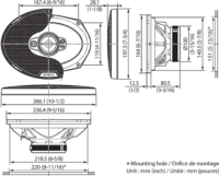 Kenwood KFCPS6997 720W Autó Hifi Hangszóró