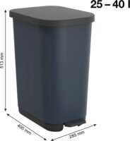 Rotho Ribo Blue 35 literes pedálos műanyag szemetes - Kék