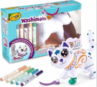 Crayola Washimals Kimosható óriás cica figura 5db filctollal 15 cm