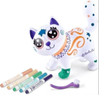 Crayola Washimals Kimosható óriás cica figura 5db filctollal 15 cm