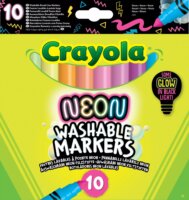 Crayola Washable Markers Lemosható filctollkészlet - Neon színek (10 db / csomag)
