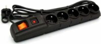 ACAR F5 PRO Túlfeszültség védő elosztó 5 aljzatos 3m - Fekete