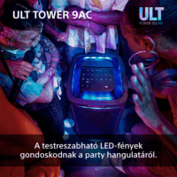 Sony ULT Tower 9 Bluetooth party hangszóró 1800 Watt - Fekete