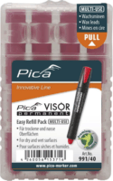 Pica VISOR SB permanent jelölőkréta utántöltő 10mm - Piros (4db/csomag)