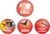 Lamart LT8102 Összecsukható Ruhaszárító állvány 94 x 55 x 176 cm - Fekete