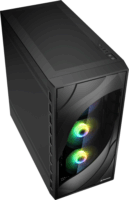 Sharkoon Rebel C80M Midi Torony Számítógép + 4db 120mm RGB ventilátor - Fekete