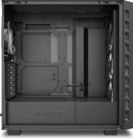 Sharkoon Rebel C80G RGB Midi Torony Számítógépház + 4db 120mm ARGB ventilátor - Fekete