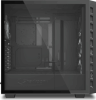 Sharkoon Rebel C80G RGB Midi Torony Számítógépház + 4db 120mm ARGB ventilátor - Fekete