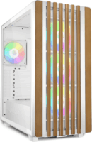 Sharkoon Rebel C70G Midi Torony Számítógépház + 4db 120mm RGB ventilátor - Fehér