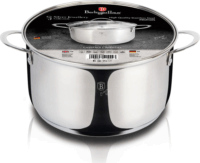 Berlinger Haus BH/6584 Rozsdamentes Acél Fazék Üveg fedővel Ø 26cm 9,5L - Inox
