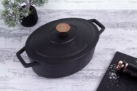 Berlinger Haus BH/6494 Önöttvas Pecsenye Sütőedény fedéllel Ø 30cm 4,6L - Fekete