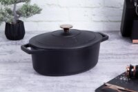 Berlinger Haus BH/6494 Önöttvas Pecsenye Sütőedény fedéllel Ø 30cm 4,6L - Fekete