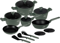 Berlinger Haus BH/8208 Aluminium Edénykészlet - Matt zöld (15 részes)