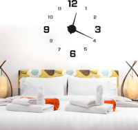 TOO CLW-100 Akril foszforeszkáló falióra 60-100cm - Fekete