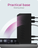 Icy Box IB-DK2252AC 12in1 Univerzális USB-C Laptop Dokkoló Állomás 40 Watt