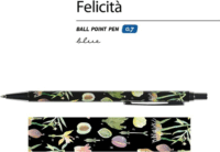 Bruno Visconti Felicita Botany Nyomógombos golyóstoll (Kék tinta / 0.7mm) - Fekete