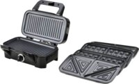 Hauser STI-624 3in1 Szendvicssütő gofrisütő és grill 1200W - Fekete