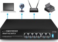 Esperanza ENS105 6-port 10/100Mbps PoE Switch