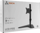 SBOX LCD-F012-2 17"-32" Karos Monitor Asztali Állvány - Fekete