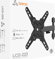 SBOX LCD-223-2 13"-43" TV / Monitor Fali konzol - Fekete