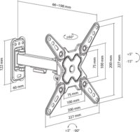 SBOX LCD-221-2 13"-43" TV / Monitor Fali konzol - Fekete