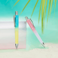 Faber-Castell Poly Nyomógombos Golyóstoll (Kék tinta / M) - Kék/Sárga