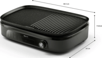 Philips Series 3000 HD6210/90 Elektromos Asztali Grillsütő 2400 Watt - Fekete