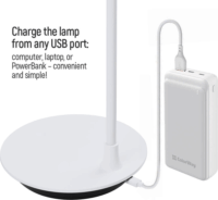 ColorWay CW-DL12FB-W Hordozható Akkus Asztali LED lámpa 31 cm - Fehér