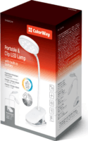 ColorWay CW-DL10FCB-W Hordozható Akkus Flexible & Clip Asztali LED lámpa 13,5 cm - Fehér