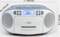 Reflexion RCR2260 Hordozható CD / Kazettás Rádió - Fehér / Kék