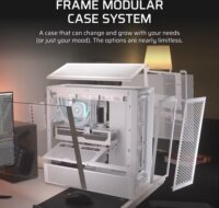 Corsair FRAME 4000D RS Midi Torony Számítógépház + 3db 120mm ventilátor - Fehér