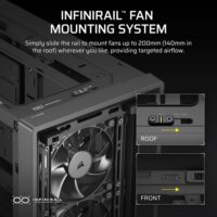 Corsair FRAME 4000D RS Midi Torony Számítógépház + 3db 120mm ventilátor - Fekete