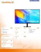 Samsung 37" LS37D800EAUXEN 16:9 4K UHD VA Monitor 60Hz - Fekete