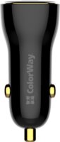 ColorWay CW-CHA046PD-BK USB-A + USB-C Autós gyorstöltő 60W - Fekete