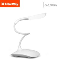 ColorWay CW-DL06FPB-W Hordozható Akkus Asztali LED lámpa 31 cm - Fehér