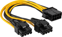 Akyga AK-CA-81 PCI-E 8-pin - 2 x PCI-E 6+2-pin Tápkábel Adapter