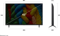LG 43" 43NANO80A3B 16:9 4K UltraHD NanoCell AI Smart TV