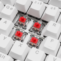 Sharkoon Skiller SGK25 Mechanikus (Red Switch) Vezetékes Gaming Billentyűzet DE - Fehér