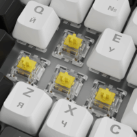 Sharkoon Skiller SGK50 S3 Mechanikus (Yellow Switch) Vezetékes Gaming Billentyűzet RU - Fehér/Fekete