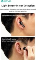 Devia TWS-Ultra1 Bluetooth Fülhallgató Headset Töltőtokban - Fekete