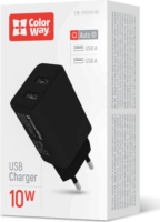 ColorWay 2USB Auto ID Hálózati Töltő Adapter 10W - Fekete