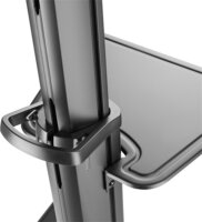 Sbox FS-446-2 FS-224-2 37"-70" TV / Monitor gurulós padló tartó állvány - Fekete