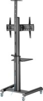 Sbox FS-446-2 FS-224-2 37"-70" TV / Monitor gurulós padló tartó állvány - Fekete