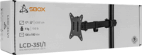 Sbox LCD-351/1-2 17"-32" TV/Monitor asztali tartó - Fekete (1 Kijelző)
