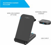 Fixed Powerstation 3 az 1-ben Vezeték Nélküli Töltőállomás Samsung eszközök részére 15W - Fekete