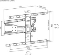 Nedis TVWM5560BK 43"- 90" TV fali tartó konzol - Fekete