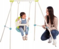 Smoby Kültéri Bébi hinta fémszerkezettel - Kék/Zöld