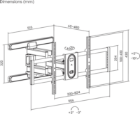 Stell SHO 5640 43"-100" TV fali tartó - Fekete
